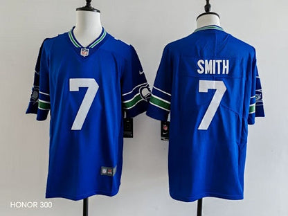 Seattle Seahawks Geno Smith #7 blue Jersey