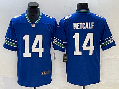 Seattle Seahawks DK Metcalf #14 blue Jersey
