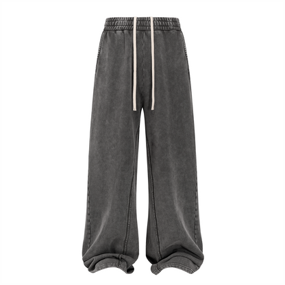380GSM Wide Leg Washed Sweatpants