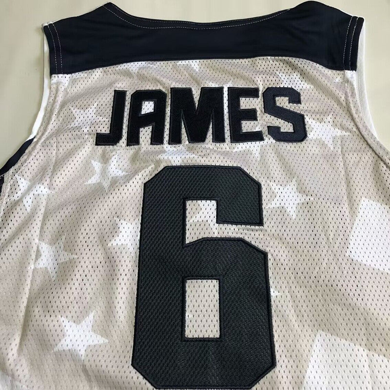 The Dream Team LeBron James #6 Throwback Jersey - Dense Embroidery