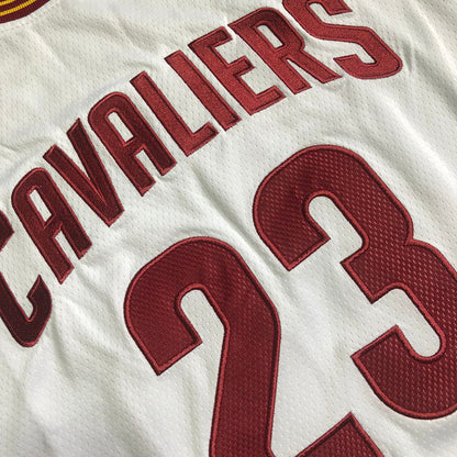 Cleveland Cavaliers LeBron James #23 white Throwback Jersey - Dense Embroidery