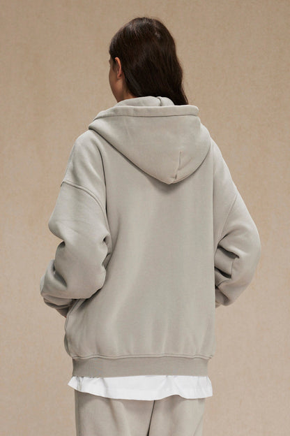 360GSM Washed Fleece Zipper Jacket