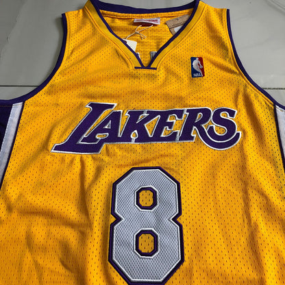 Los Angeles Lakers Kobe Bryant #8 1999-2000 yellow Throwback Jersey - Dense Embroidery