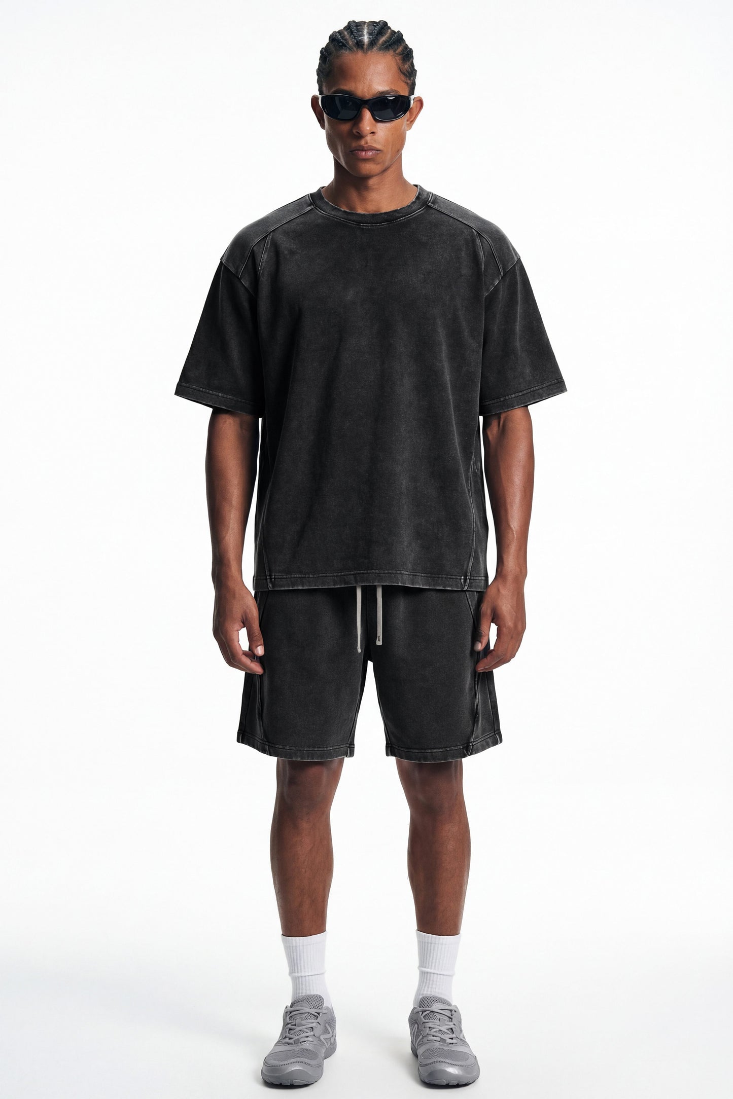 305GSM Splicing Washed Shorts