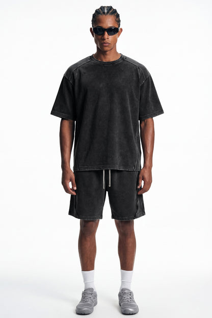 305GSM Splicing Washed Shorts