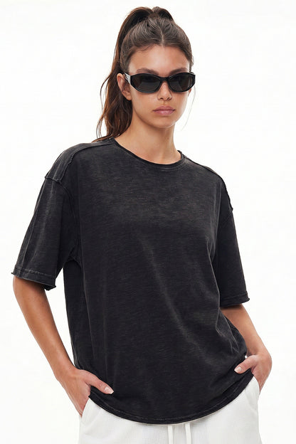 245GSM Slub Cotton Distressed Tee