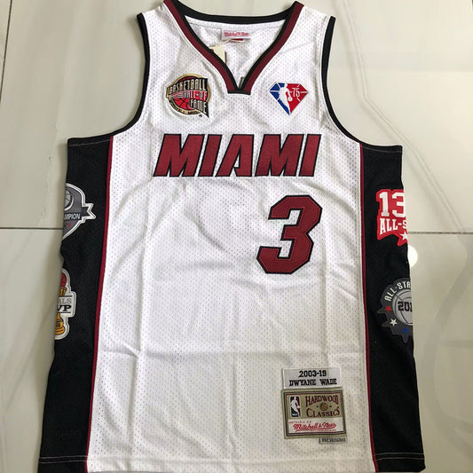 Hall of Fame Dwyane Wade #3 2023 Throwback Jersey - Dense Embroidery