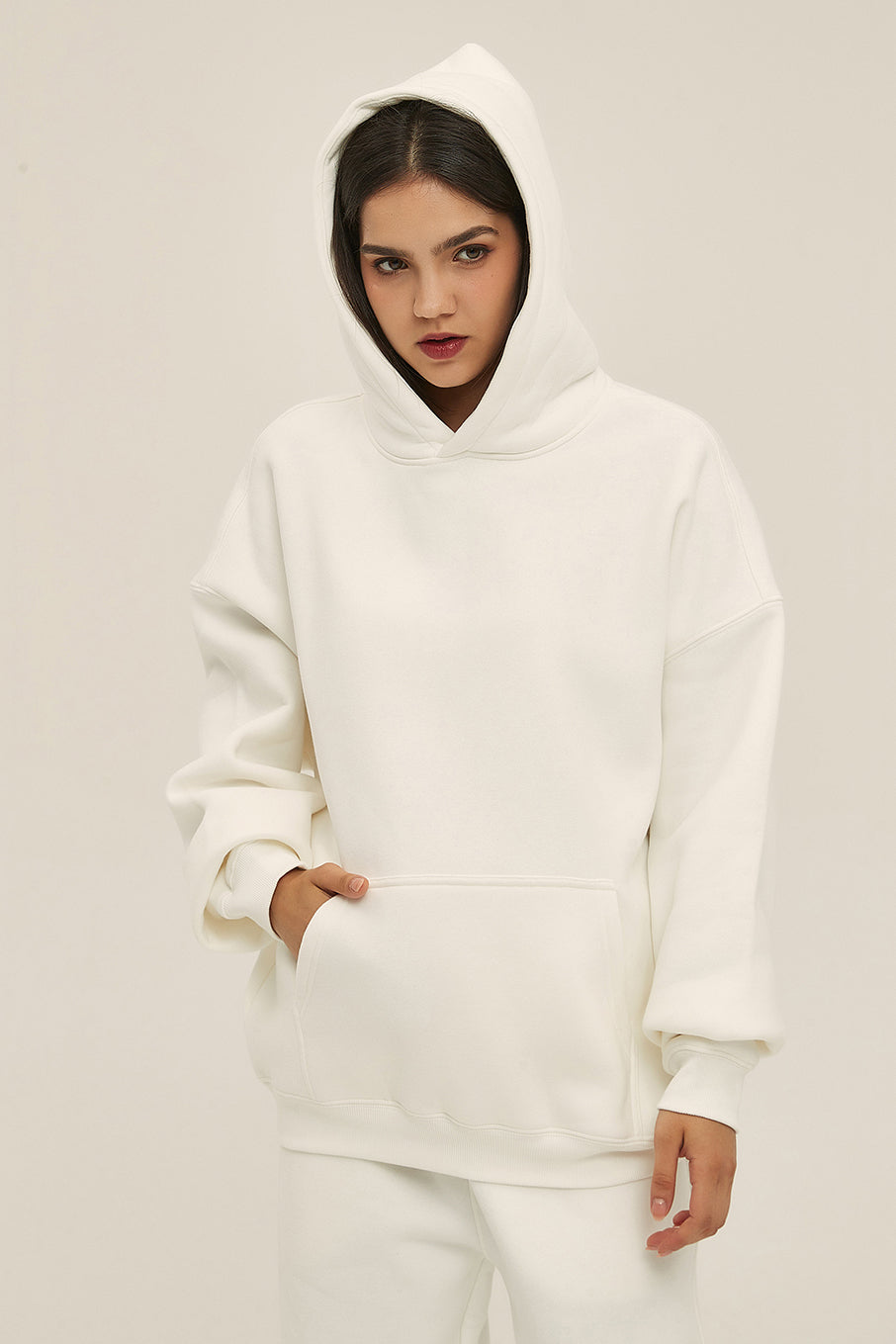 350GSM Fleece Solid Color Hoodie