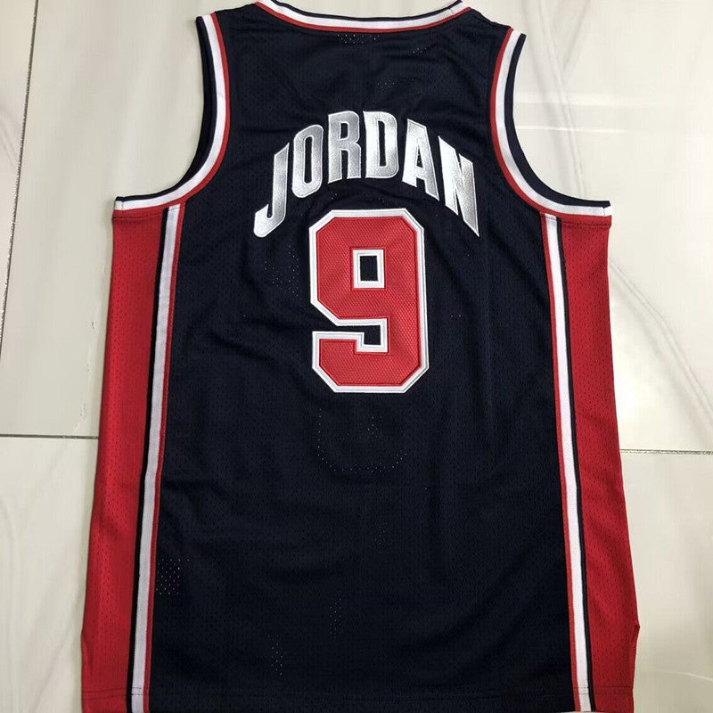 Dream Team Michael Jordan #9 blue Throwback Jersey - Dense Embroidery