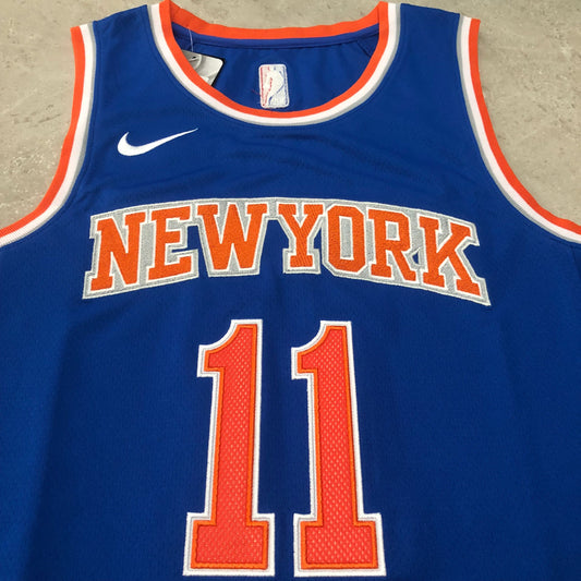 New York Knicks Jalen Brunson #11 blue Throwback Jersey - Dense Embroidery