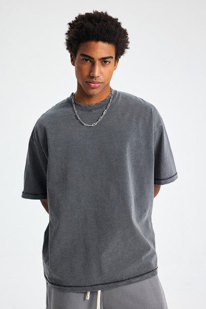 275GSM Pigment Dyed Light Washed Tee