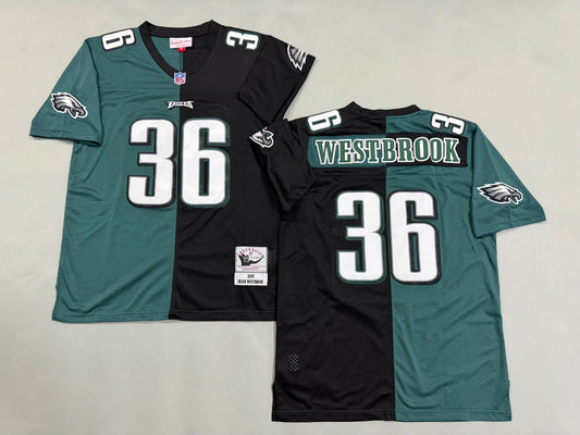 Mens Brian Westbrook#36 Philadelphia Eagles Vintage Throwback Jersey