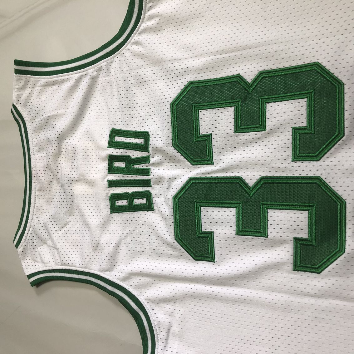 Boston Celtics Larry Bird #33 White Throwback Jersey - Dense Embroidery