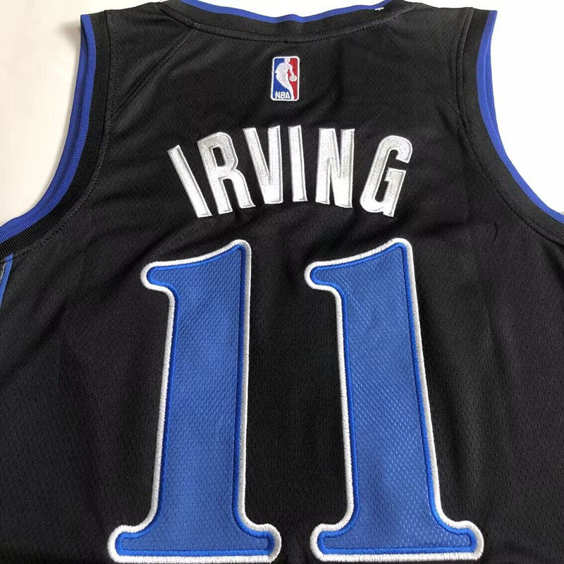Dallas Mavericks Kyrie Irving #11 Urban Black Throwback Jersey - Dense Embroidery