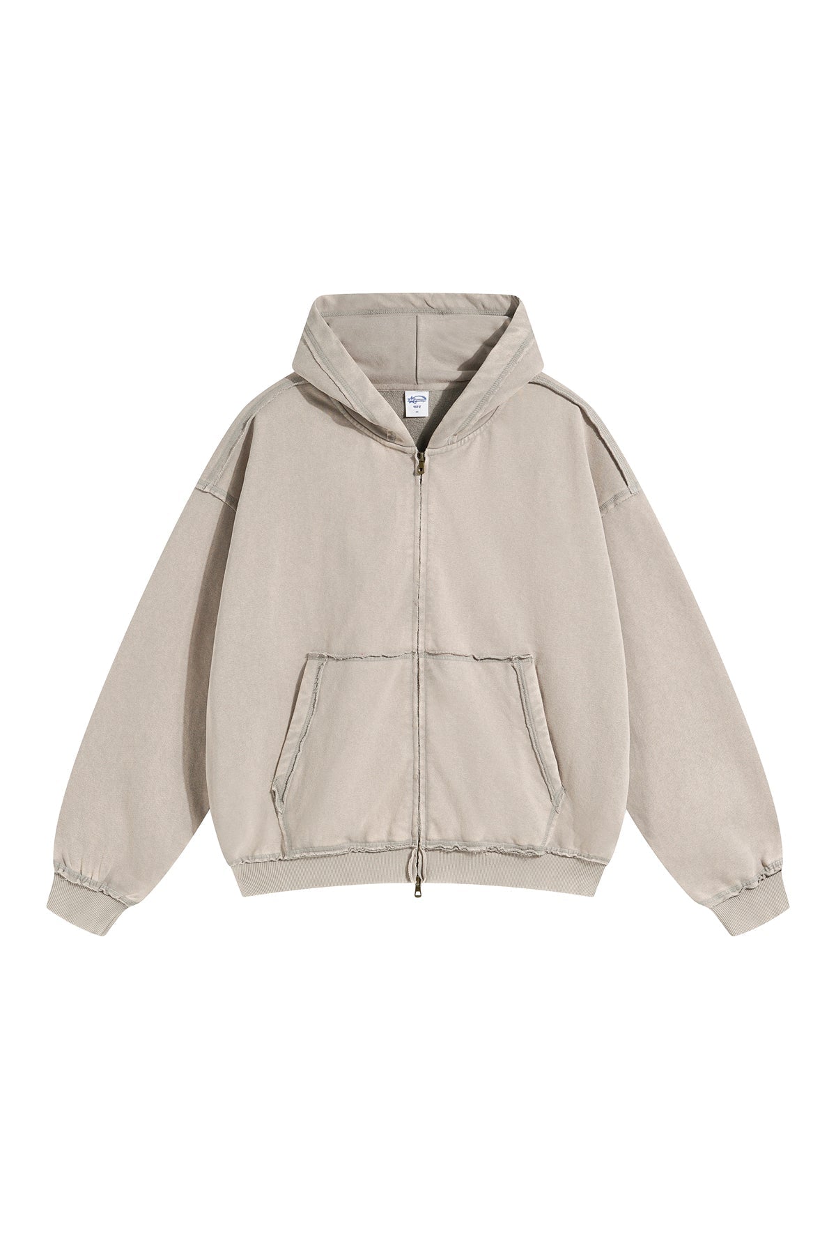 450GSM Distressed Washed Zipper Jacket
