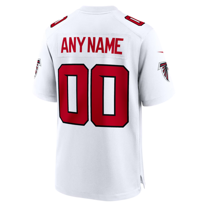 Custom Atlanta Falcons White Game Jersey
