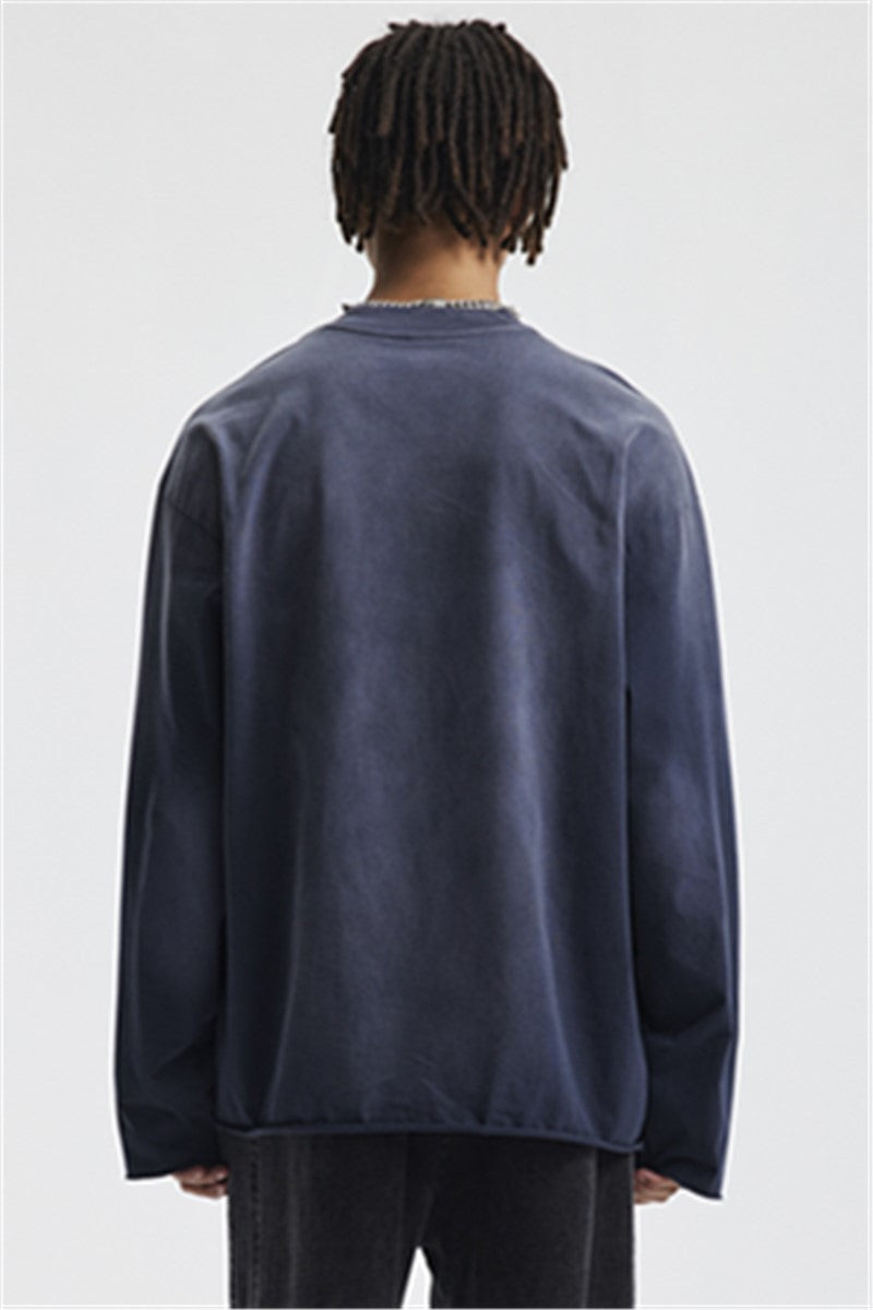 275GSM Distressed Spray Washed Long Sleeve