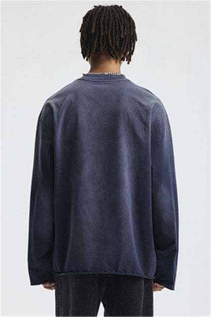 275GSM Distressed Spray Washed Long Sleeve