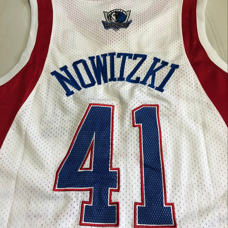 All-Star Dirk Nowitzki #41 Throwback Jersey - Dense Embroidery