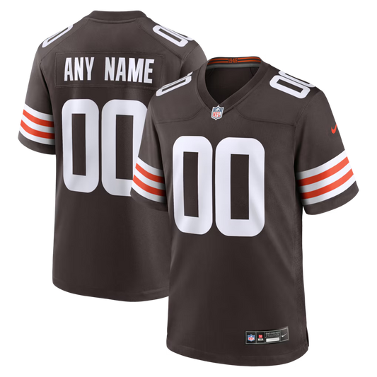 Custom Cleveland Browns Brown Game Jersey