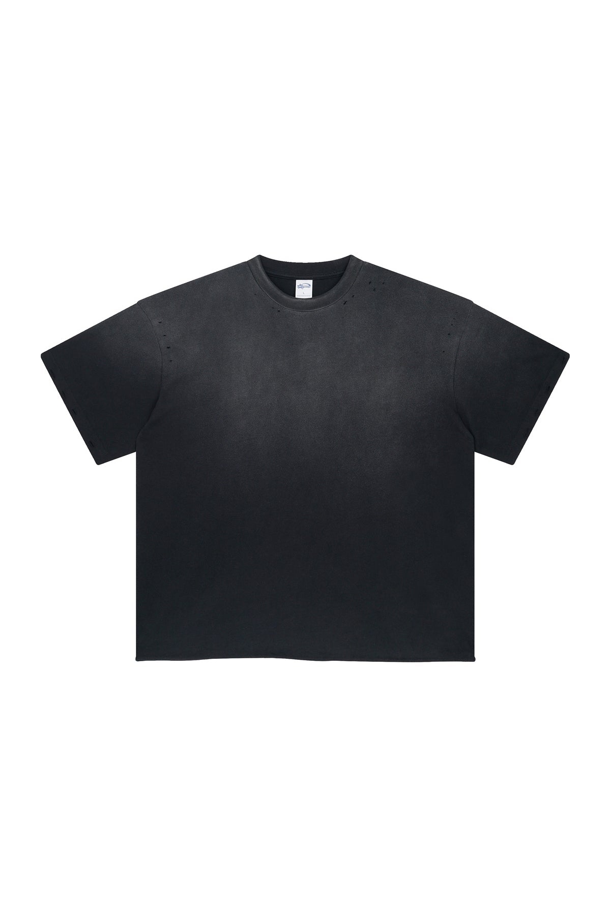 250GSM Gradient Spray Washed Distressed Tee