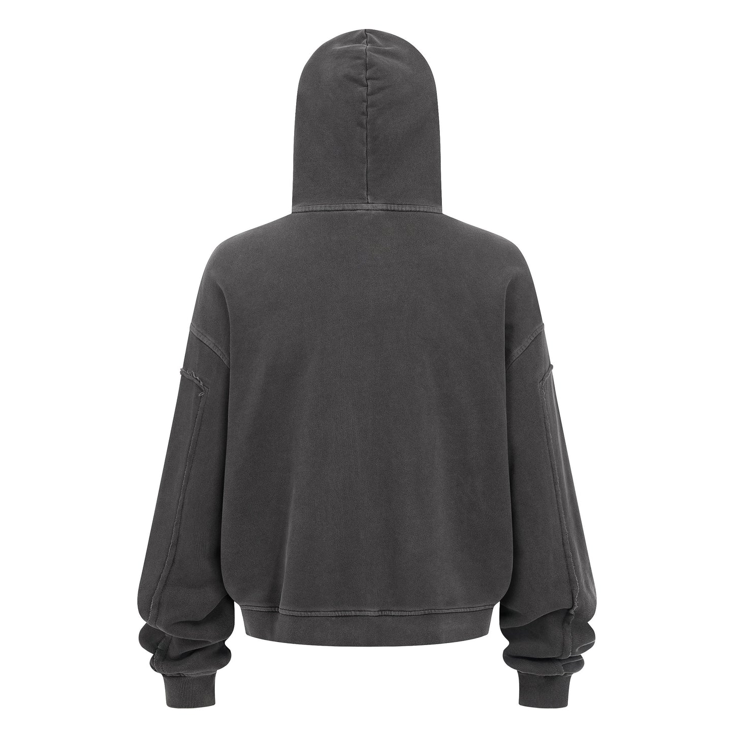 430GSM Boxy Fit Splicing Washed Zip Up Jacket
