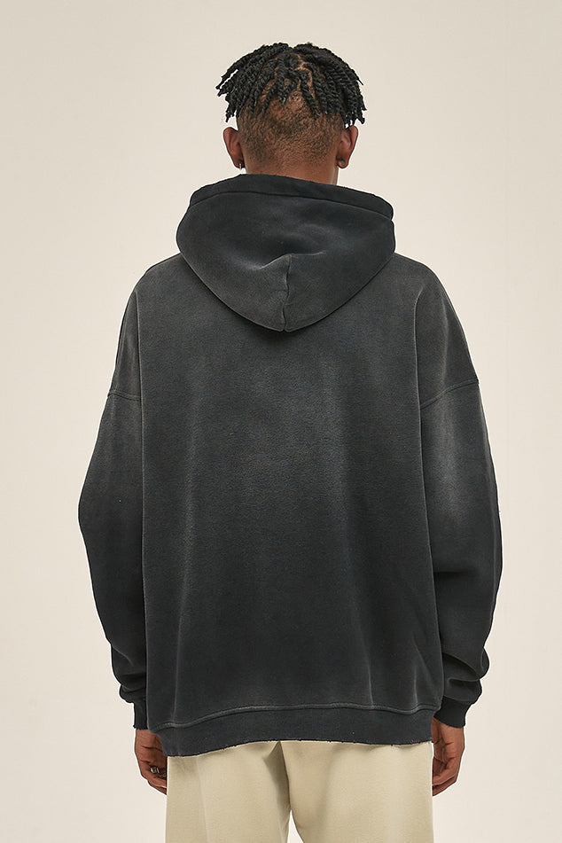 360GSM Sun Fade Distressed Washed Hoodie