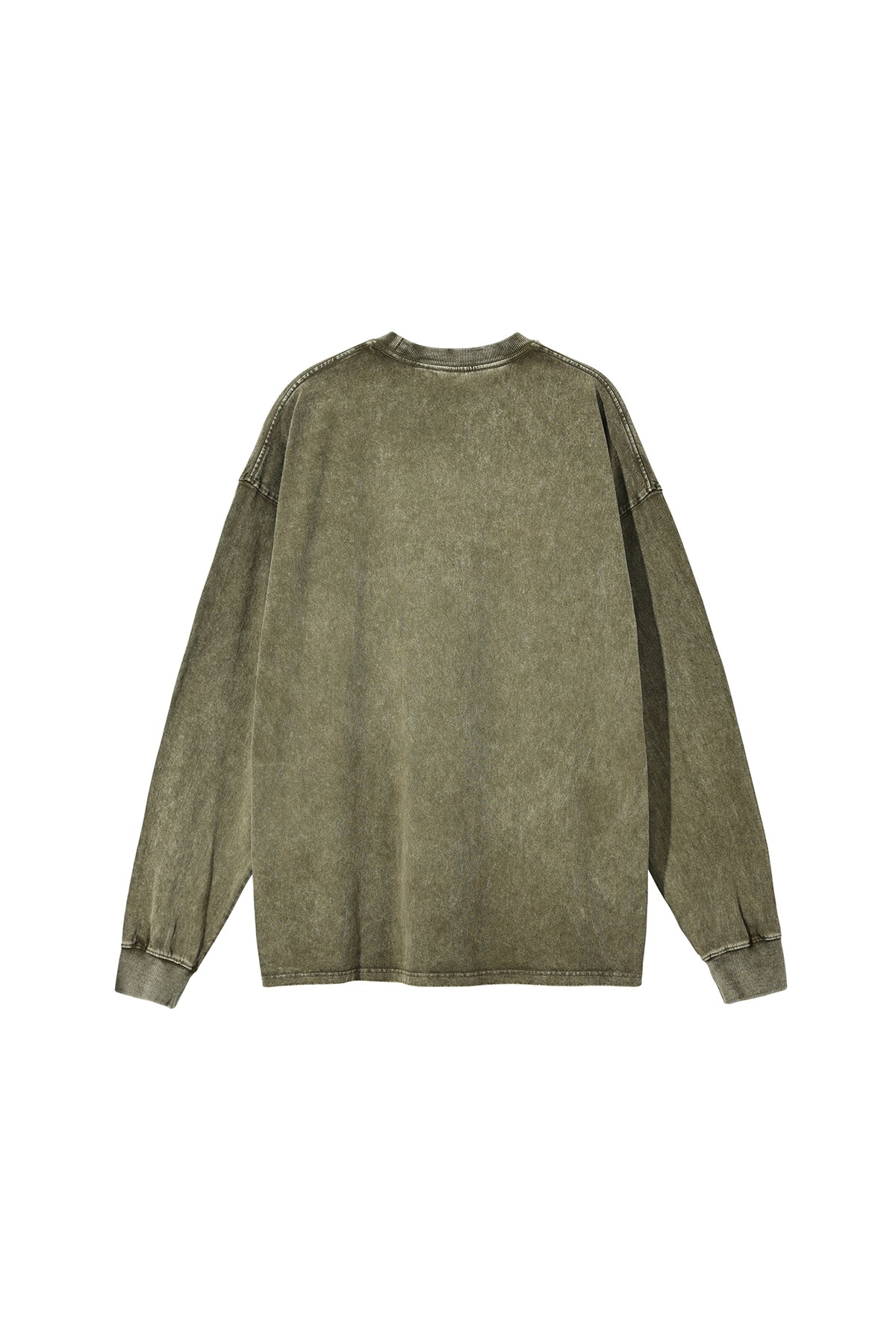 250GSM Vintage Washed Long Sleeve Crew