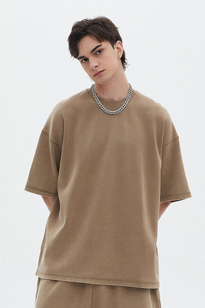 400GSM Double Stitch Washed Tee
