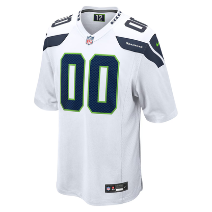 Custom Seattle Seahawks White Game Jersey