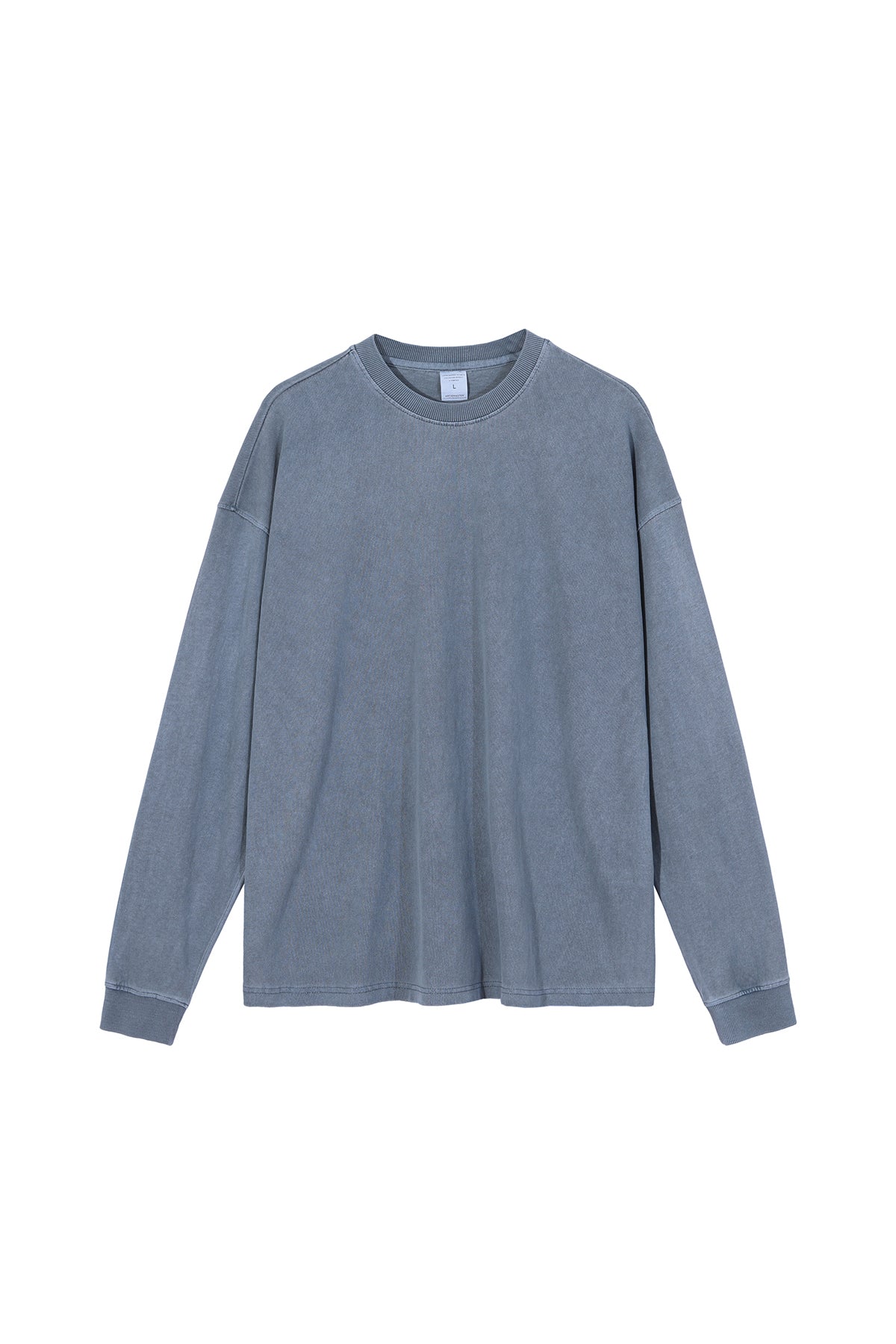 310GSM Pigment Dyed Washed Long Sleeve Crew