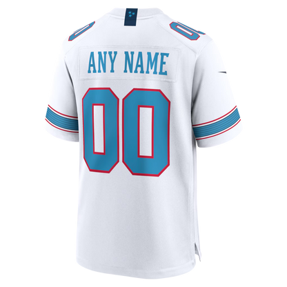Custom Tennessee Titans White Game Jersey