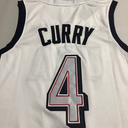 USA Basketball Team Stephen Curry #4 white Throwback Jersey -  Dense Embroidery