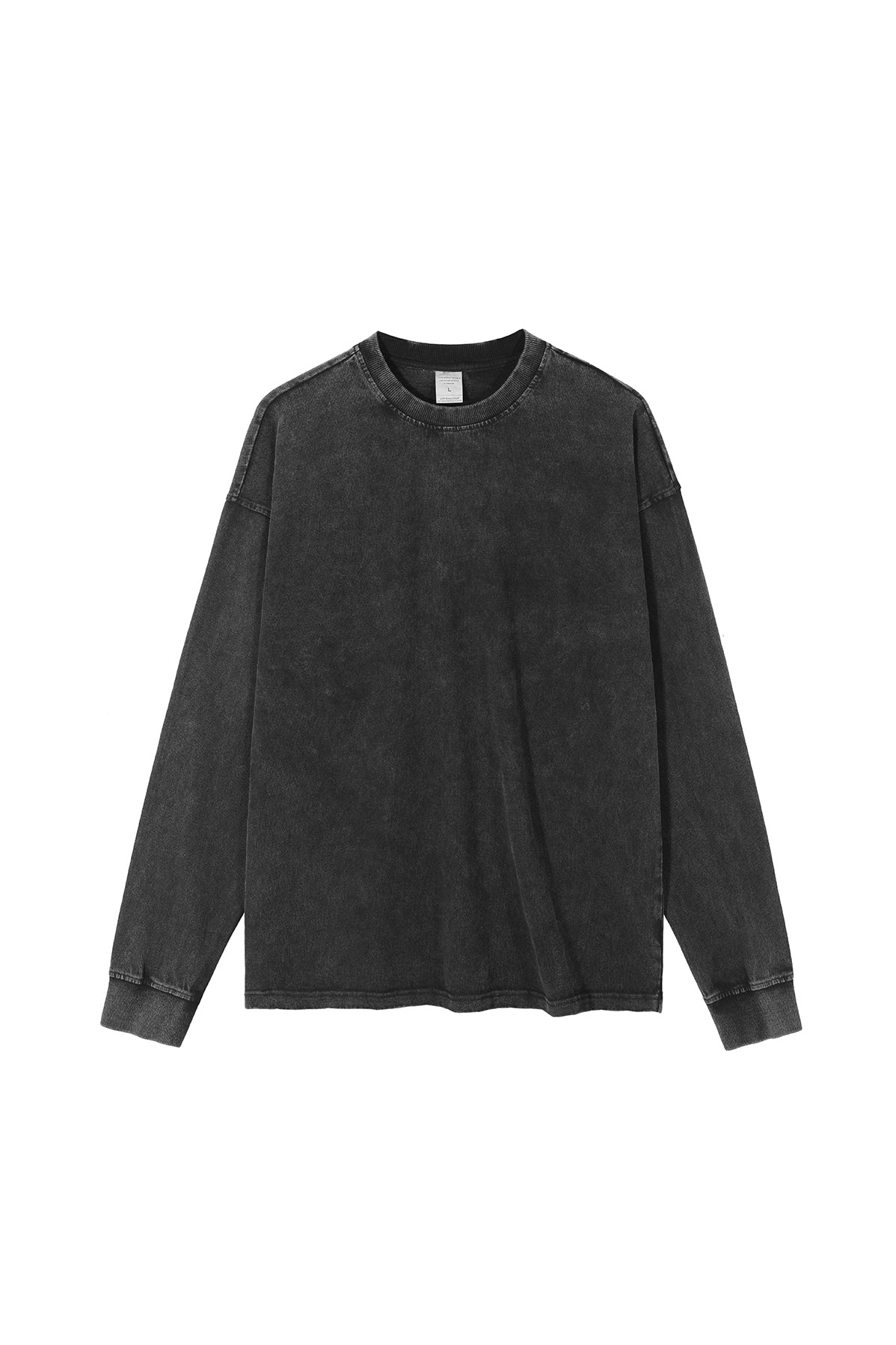 310GSM Pigment Dyed Washed Long Sleeve Crew