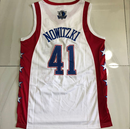 All-Star Dirk Nowitzki #41 Throwback Jersey - Dense Embroidery