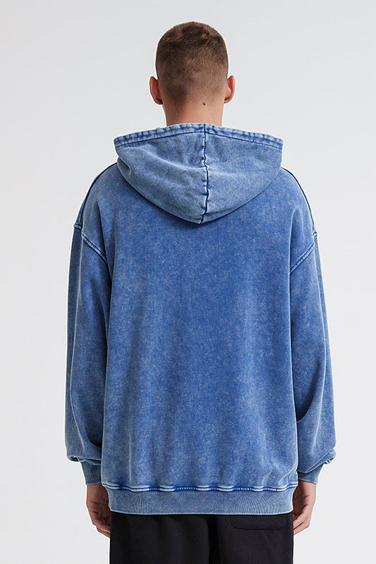 100% Cotton 420GSM Washed Vintage Hoodie