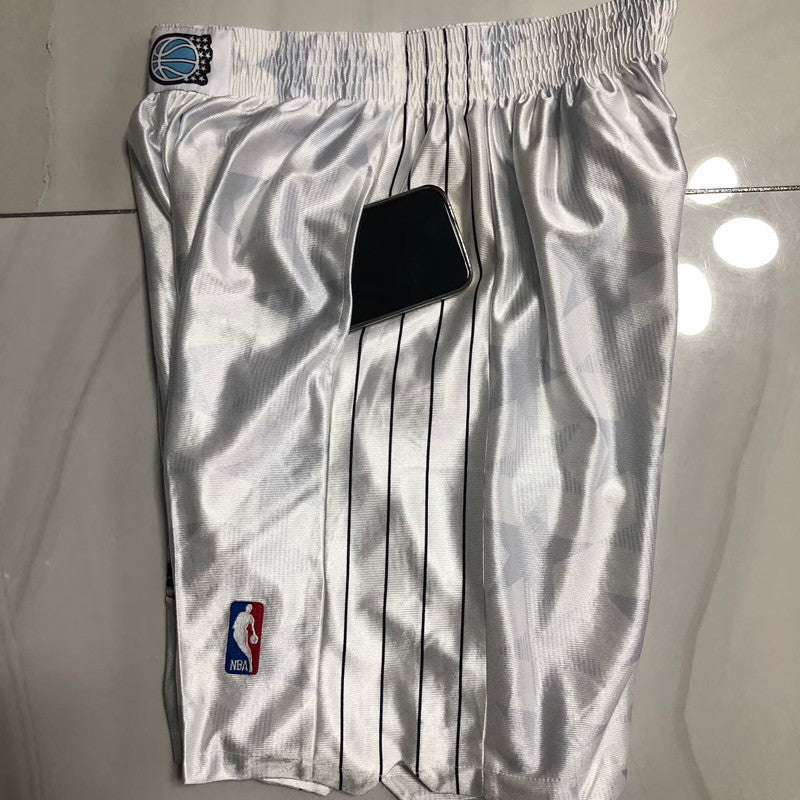 Orlando Magic 2000-2001 white shorts with Pocket Short