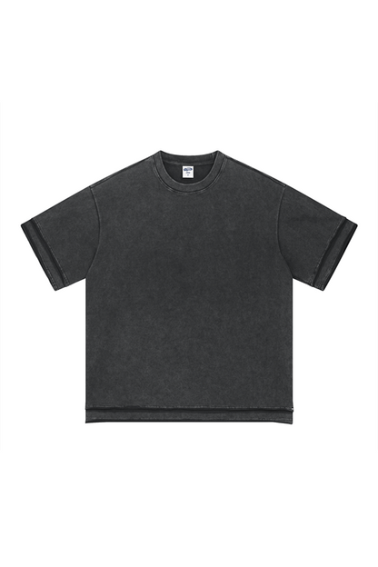 275GSM Patchwork Distressed Washed Tee