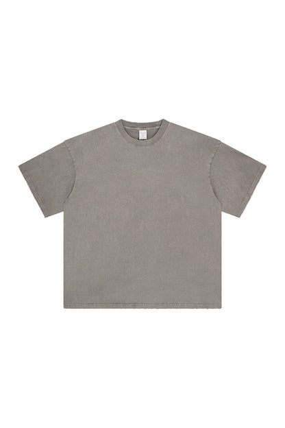 250GSM Distressed Pigment Dyed Washed Tee