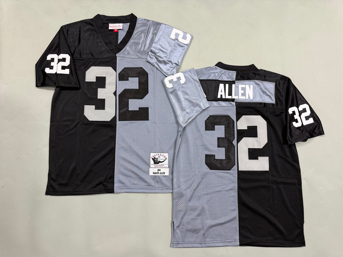 Mens Marcus Allen#32 Los Angeles Raiders Vintage Throwback Jersey
