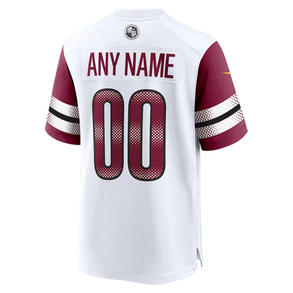 Custom Washington Commanders White Game Jersey