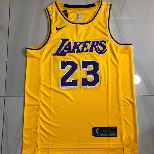 Los Angeles Lakers Bronny James #23 yellow Throwback Jersey - Dense Embroidery