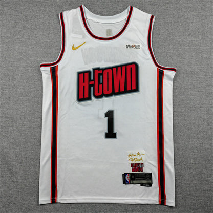 Houston Rockets Amen Thompson #1 2025 City Edition Swingman Jersey - Embroidered