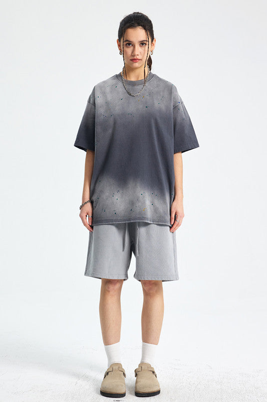 275GSM Ink Spray Washed Tee