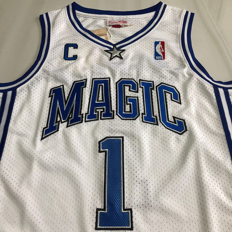 Orlando Magic Tracy McGrady #1 white Throwback Jersey - Dense Embroidery
