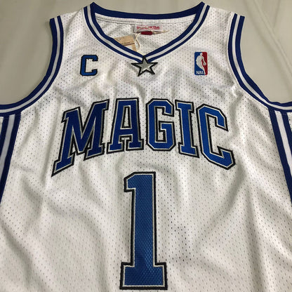Orlando Magic Tracy McGrady #1 white Throwback Jersey - Dense Embroidery