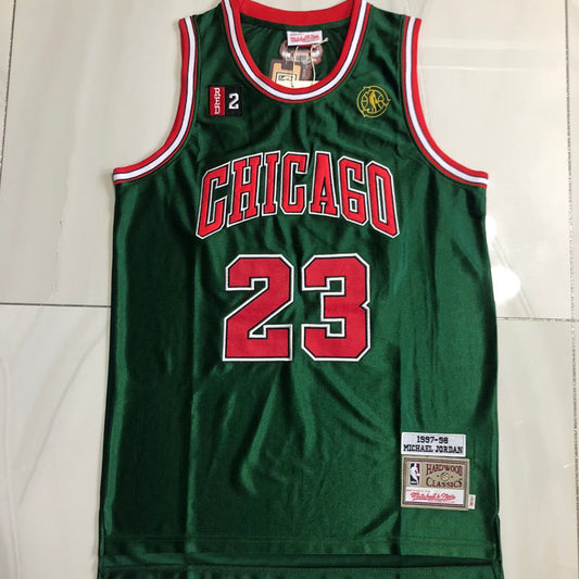 Chicago Bulls Michael Jordan #23 green 1997-98 Throwback Jersey - Dense Embroidery