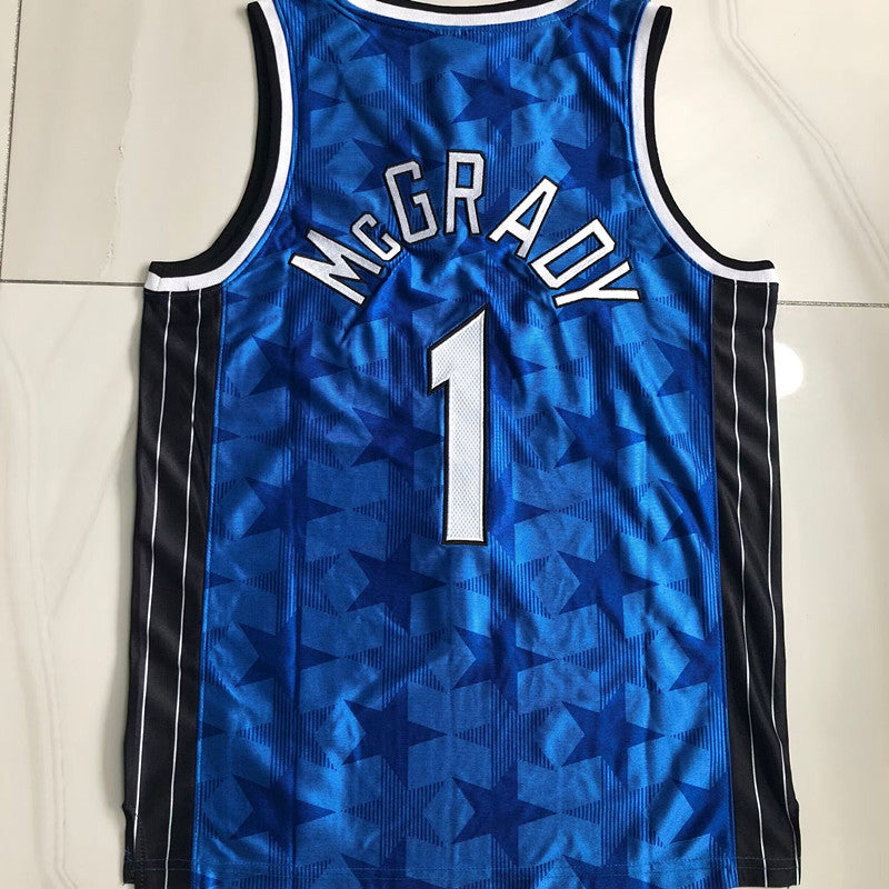 Orlando Magic TRACY MCGRADY #1 blue  2000-01 Throwback Jersey - Dense Embroidery