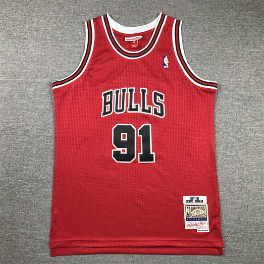 Youth Dennis Rodman Chicago Bulls #91 Embroidered Jersey