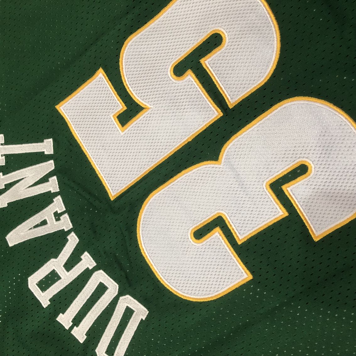 Seattle SuperSonics Kevin Durant #35 Throwback Jersey - Dense Embroidery